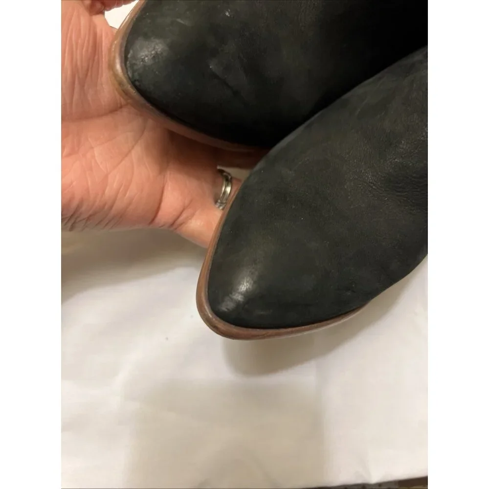 Womens Size 6 Frye Reina Black Boots Bootie EUC Pointed‎ Toe Western Cow Girl
